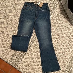 Madewell flare denim. High rise